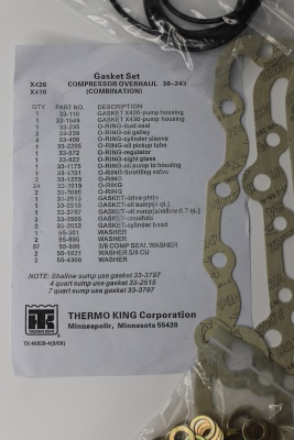 Комплект прокладок компрессора X418/X426/X430 30-243